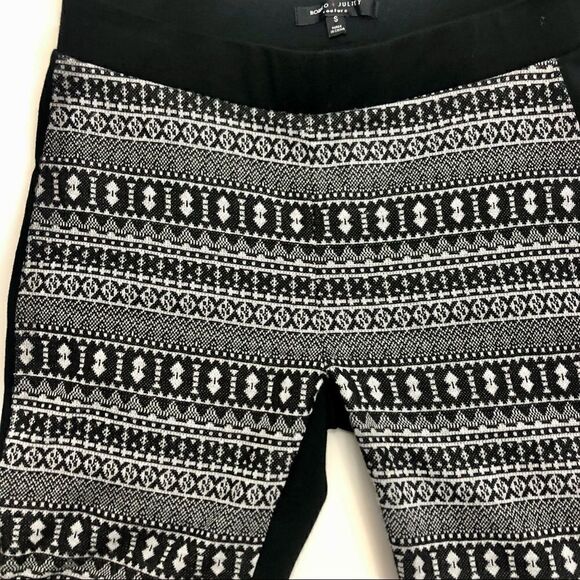 ROMEO & JULIET COUTURE FAIR ISLE SWEATER LEGGINGS GEO PRINT SIZE SMALL - Picture 7 of 8